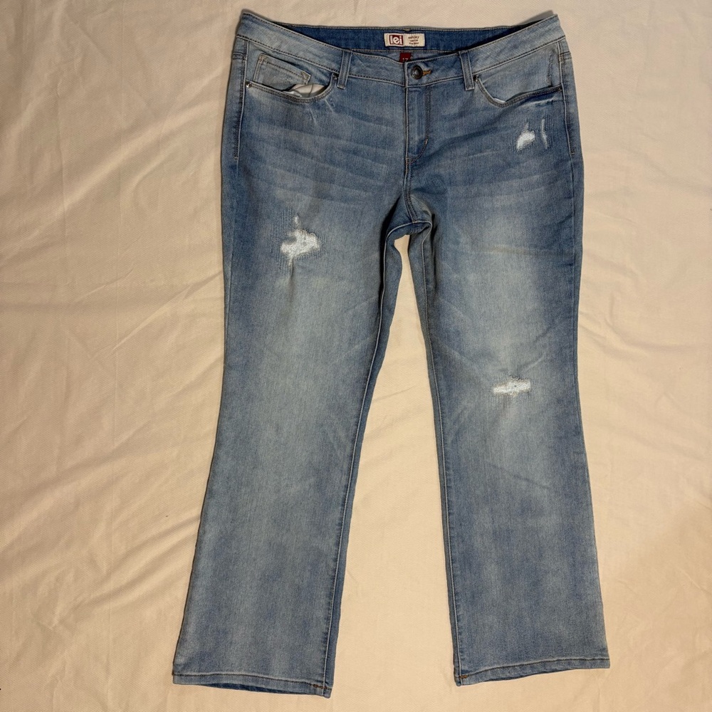 Lei Ashley Lowrise Slim Boot Size 17 Short Blue Wash Denim